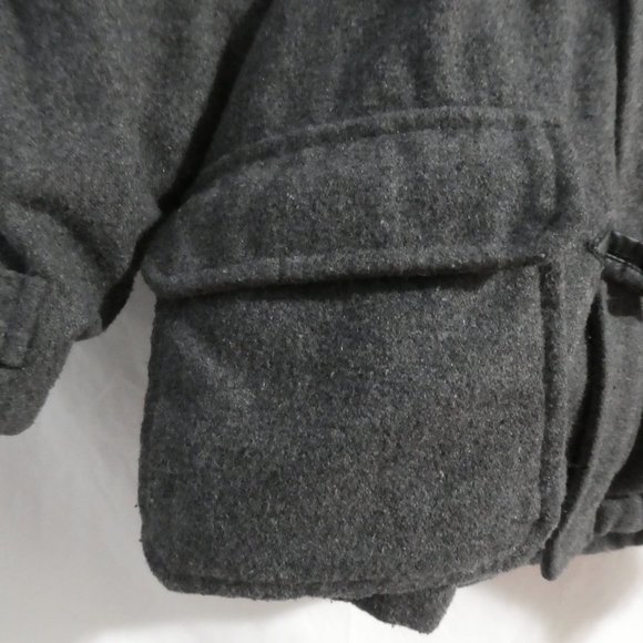 BIG CHILL | size 4 | Reversible Charcoal Hooded Toggle and Zip-Up Coat | GUC - Picture 11 of 16